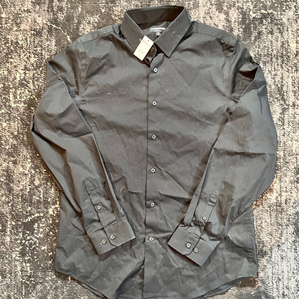 Express Black Dress Shirt for Men